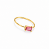 Anillo Vega Rosa Frambuesa baño en oro de 18kt