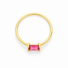 Anillo Vega Rosa Frambuesa baño en oro de 18kt