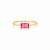 Anillo Vega Rosa Frambuesa baño en oro de 18kt