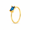 Anillo Vega Azul Profundo baño en oro de 18kt