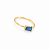 Anillo Vega Azul Profundo baño en oro de 18kt