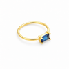 Anillo Vega Azul Profundo baño en oro de 18kt