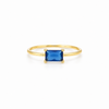 Anillo Vega Azul Profundo baño en oro de 18kt