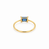Anillo Vega Azul Profundo baño en oro de 18kt