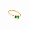 Anillo Vega Verde Bosque baño en oro de 18kt