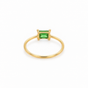 Anillo Vega Verde Bosque baño en oro de 18kt