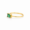 Anillo Vega Verde Bosque baño en oro de 18kt