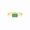 Anillo Vega Verde Bosque baño en oro de 18kt