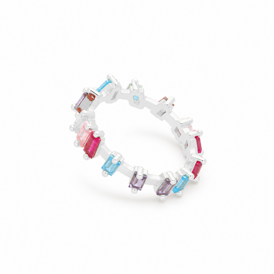 Anillo Prism Color plata 925