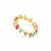 Anillo Prism Color con baño en oro de 18kt