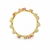Anillo Prism Color con baño en oro de 18kt