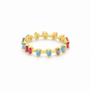 Anillo Prism Color con baño en oro de 18kt