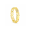 Anillo Corazones Spark baño en oro de 18kt