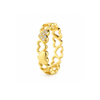 Anillo Corazones Spark baño en oro de 18kt