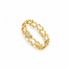 Anillo Corazones Spark baño en oro de 18kt