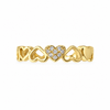 Anillo Corazones Spark baño en oro de 18kt