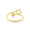 Anillo Estrellas Twin baño en oro de 18kt