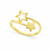 Anillo Estrellas Twin baño en oro de 18kt