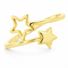 Anillo Estrellas Twin baño en oro de 18kt