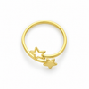 Anillo Estrellas Twin baño en oro de 18kt