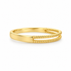 Anillo Cordones Twist baño en oro de 18kt