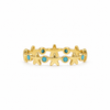 Anillo Estrellas de Mar Blue baño en oro de 18kt