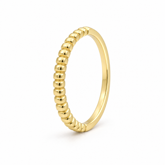 Anillo Dots Glow con baño en oro de 18kt, vista lateral
