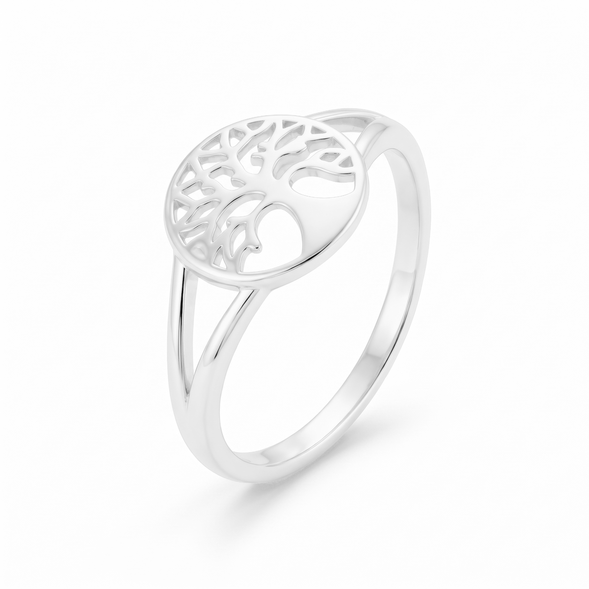 Anillo Soul Tree de plata 925, vista frontal