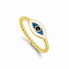 Anillo Turco Iris baño en oro de 18kt
