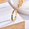 Anillo Iris bomb plata baño en oro de 18kt