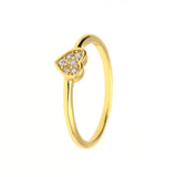 Anillo Mini Love plata baño en oro de 18kt