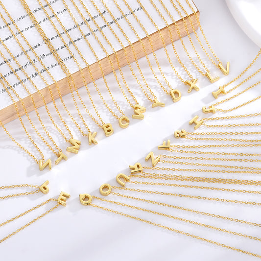 Collar My Letter baño en oro de 18kt