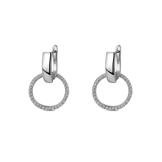 Pendientes Circle Shine plata