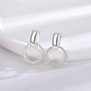 Pendientes de aro Circle Shine plata