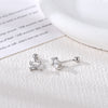 Pendientes de circonita plata