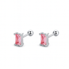 Pendientes de circonita plata