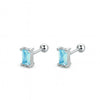 Pendientes de circonita plata
