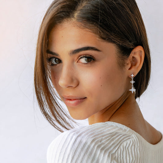 Pendientes Stardust Drops plata