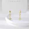 Pendientes Stardust Drops plata baño en oro de 18kt