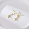 Pendientes Stardust Drops plata baño en oro de 18kt