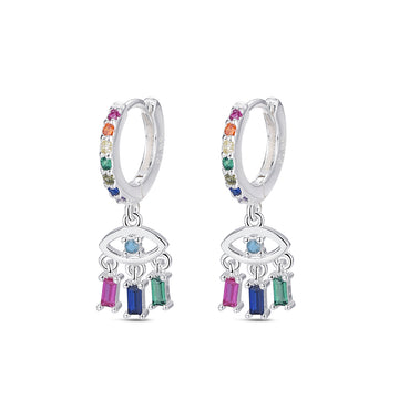Pendientes Mystic Rainbow plata