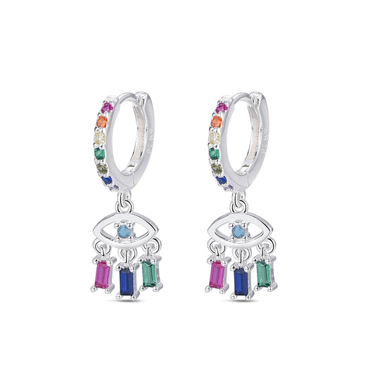 Pendientes Mystic Rainbow plata