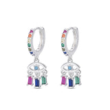 Pendientes Mystic Rainbow plata