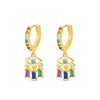Pendientes Mystic Rainbow plata baño en oro de 18kt