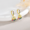 Pendientes Mystic Rainbow plata baño en oro de 18kt