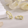 Pendientes Mini Glow plata baño en oro de 18kt