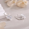 Pendientes Crystal Frame plata