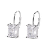 Pendientes Crystal Frame plata
