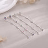 Pendientes largos Cosmic Drops plata