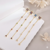 Pendientes largos Cosmic Drops plata baño en oro de 18kt